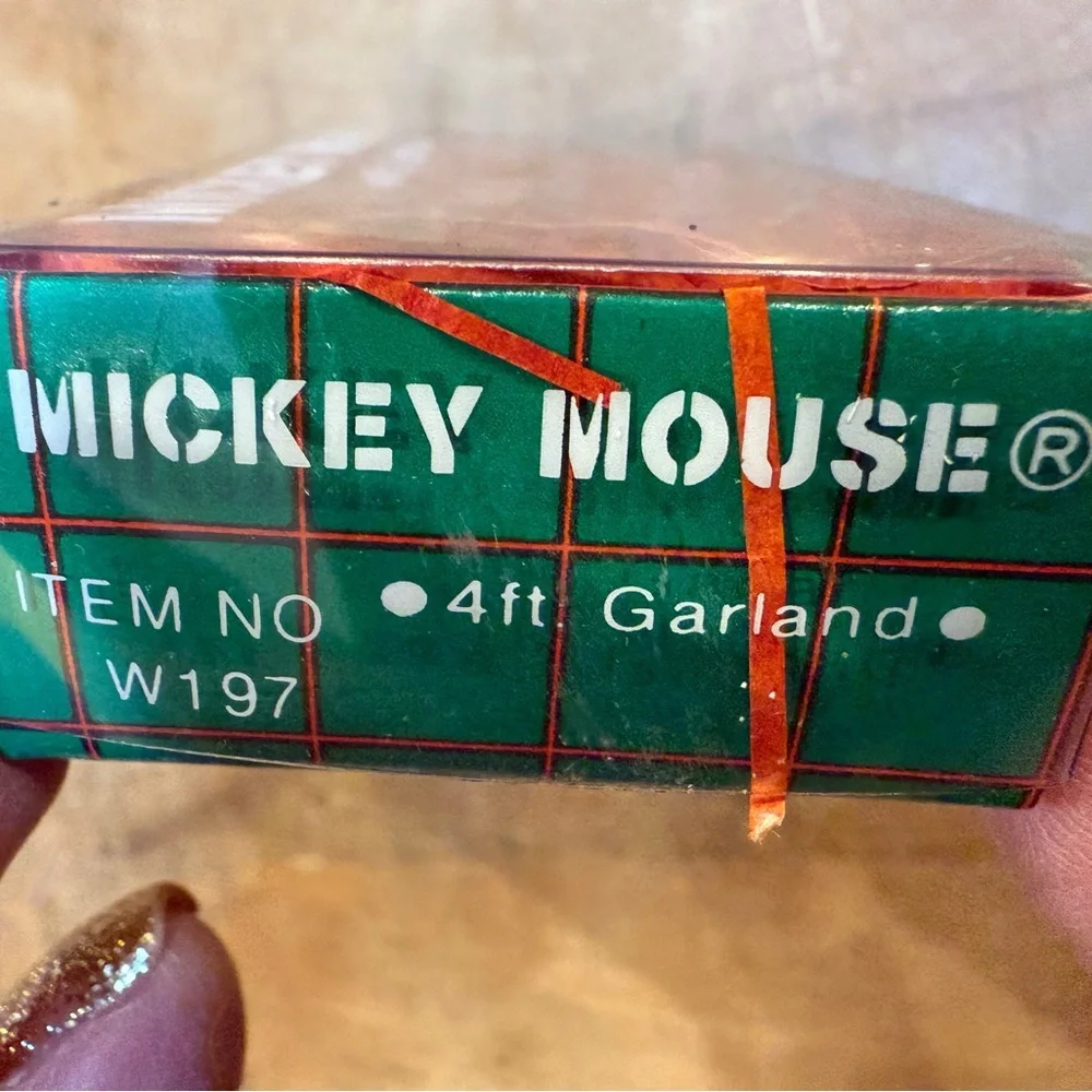 Vintage Disney 4 ft. Mickey Mouse Garland - Red and Gold Party Decoration